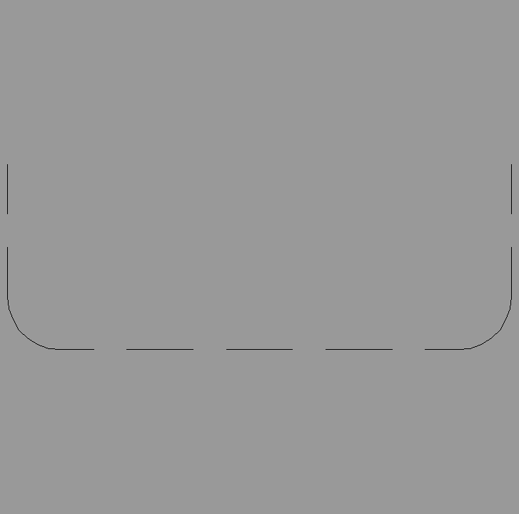 Bloque Autocad Vista de Lavabo 01 Bibliot. 2D-3D en Alzado